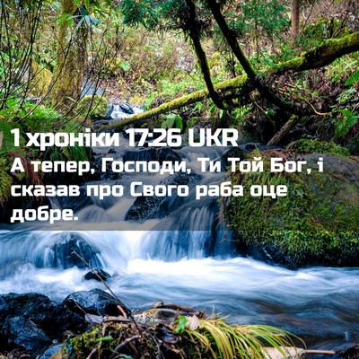 Picture 02 - 1 хроніки 17:26 UKR - А тепер, Господи, Ти Той - Bible Verse Picture