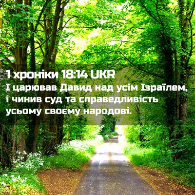 Picture 02 - 1 хроніки 18:14 UKR - І царював Давид над усім - Bible Verse Picture