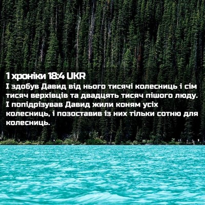 Picture 02 - 1 хроніки 18:4 UKR - І здобув Давид від нього - Bible Verse Picture