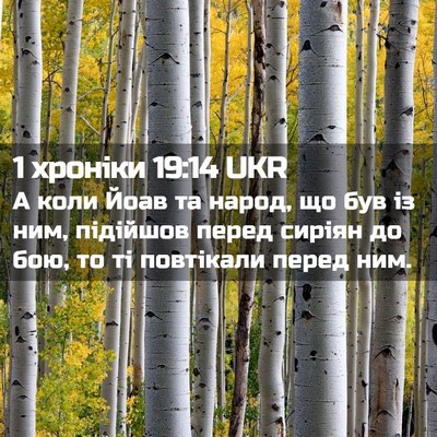 Picture 02 - 1 хроніки 19:14 UKR - А коли Йоав та народ, що був - Bible Verse Picture