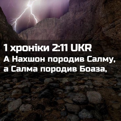 Picture 02 - 1 хроніки 2:11 UKR - А Нахшон породив Салму, а - Bible Verse Picture