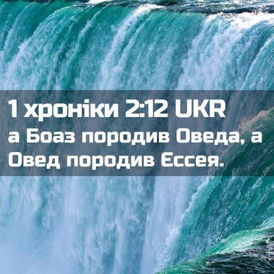 Picture 02 - 1 хроніки 2:12 UKR - а Боаз породив Оведа, а - Bible Verse Picture