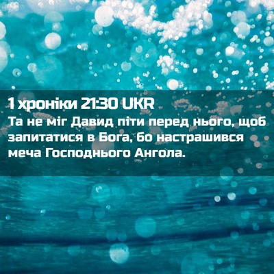 Picture 02 - 1 хроніки 21:30 UKR - Та не міг Давид піти перед - Bible Verse Picture