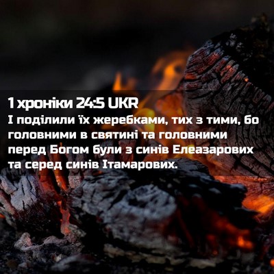 Picture 02 - 1 хроніки 24:5 UKR - І поділили їх жеребками, - Bible Verse Picture