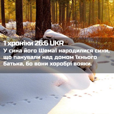 Picture 02 - 1 хроніки 26:6 UKR - У сина його Шемаї - Bible Verse Picture