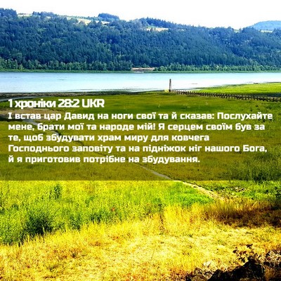 Picture 02 - 1 хроніки 28:2 UKR - І встав цар Давид на ноги - Bible Verse Picture