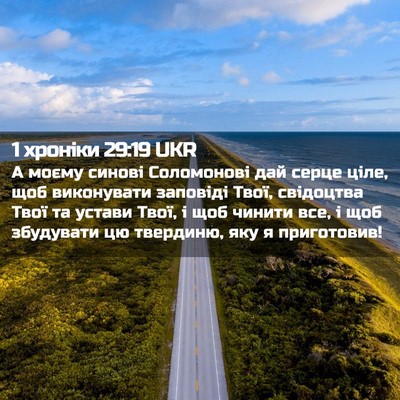 Picture 02 - 1 хроніки 29:19 UKR - А моєму синові Соломонові - Bible Verse Picture