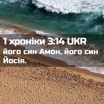 Picture 02 - 1 хроніки 3:14 UKR - його син Амон, його син - Bible Verse Picture