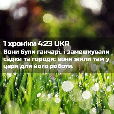 Picture 02 - 1 хроніки 4:23 UKR - Вони були ганчарі, і - Bible Verse Picture