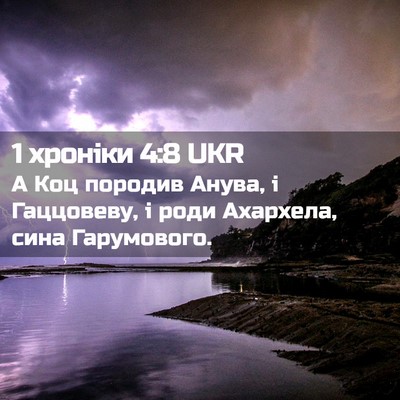 Picture 02 - 1 хроніки 4:8 UKR - А Коц породив Анува, і - Bible Verse Picture