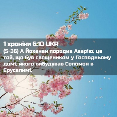 Picture 02 - 1 хроніки 6:10 UKR - (5-36) А Йоханан породив - Bible Verse Picture