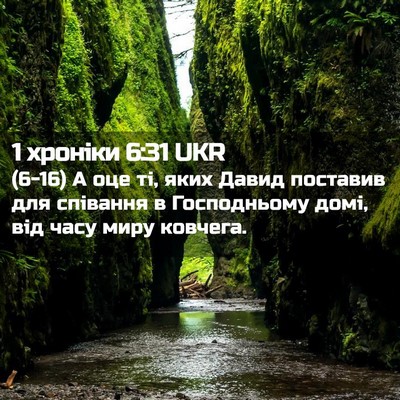 Picture 02 - 1 хроніки 6:31 UKR - (6-16) А оце ті, яких Давид - Bible Verse Picture