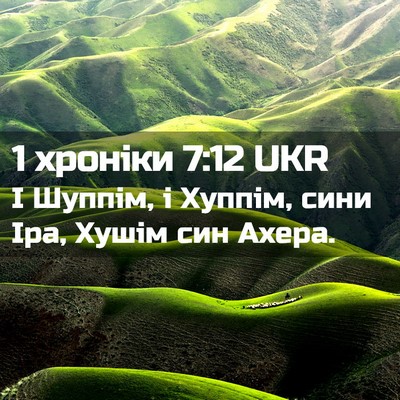 Picture 02 - 1 хроніки 7:12 UKR - І Шуппім, і Хуппім, сини - Bible Verse Picture