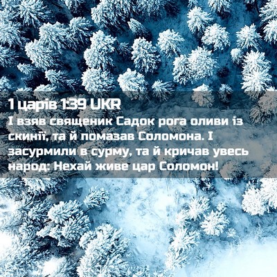 Picture 02 - 1 царів 1:39 UKR - І взяв священик Садок рога - Bible Verse Picture