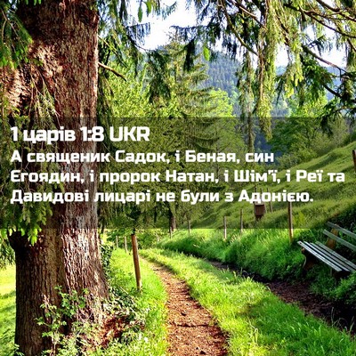 Picture 02 - 1 царів 1:8 UKR - А священик Садок, і Беная, - Bible Verse Picture