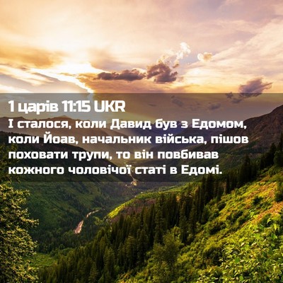 Picture 02 - 1 царів 11:15 UKR - І сталося, коли Давид був з - Bible Verse Picture