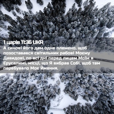 Picture 02 - 1 царів 11:36 UKR - А синові його дам одне - Bible Verse Picture