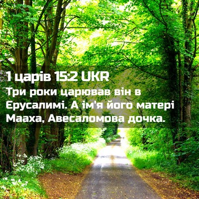Picture 02 - 1 царів 15:2 UKR - Три роки царював він в - Bible Verse Picture