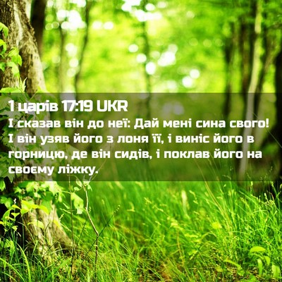 Picture 02 - 1 царів 17:19 UKR - І сказав він до неї: Дай - Bible Verse Picture
