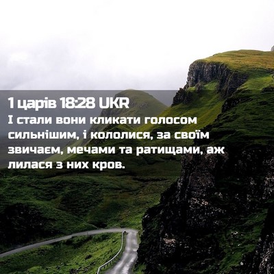 Picture 02 - 1 царів 18:28 UKR - І стали вони кликати - Bible Verse Picture