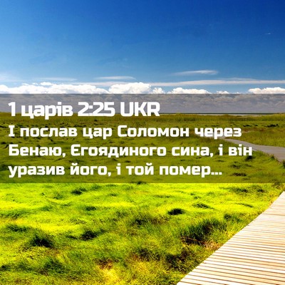 Picture 02 - 1 царів 2:25 UKR - І послав цар Соломон через - Bible Verse Picture