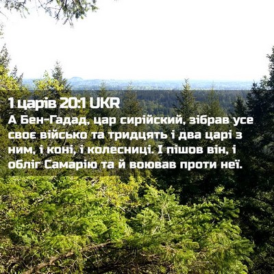 Picture 02 - 1 царів 20:1 UKR - А Бен-Гадад, цар сирійский, - Bible Verse Picture