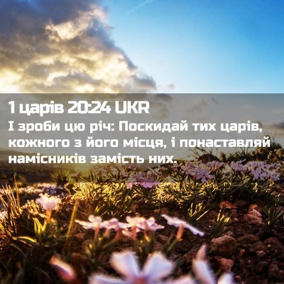 Picture 02 - 1 царів 20:24 UKR - І зроби цю річ: Поскидай - Bible Verse Picture