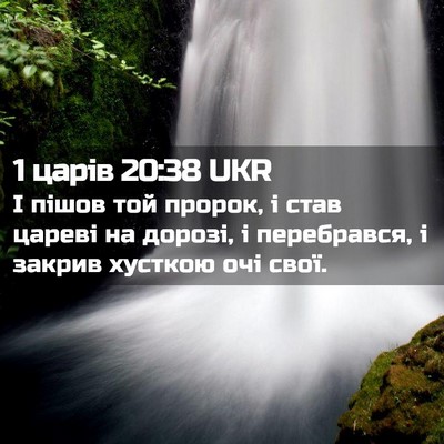 Picture 02 - 1 царів 20:38 UKR - І пішов той пророк, і став - Bible Verse Picture