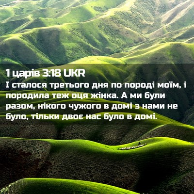 Picture 02 - 1 царів 3:18 UKR - І сталося третього дня по - Bible Verse Picture