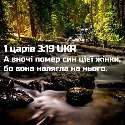 Picture 02 - 1 царів 3:19 UKR - А вночі помер син цієї - Bible Verse Picture