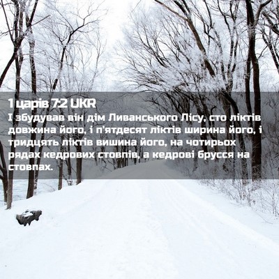 Picture 02 - 1 царів 7:2 UKR - І збудував він дім - Bible Verse Picture