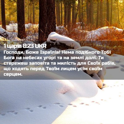Picture 02 - 1 царів 8:23 UKR - Господи, Боже Ізраїлів! - Bible Verse Picture