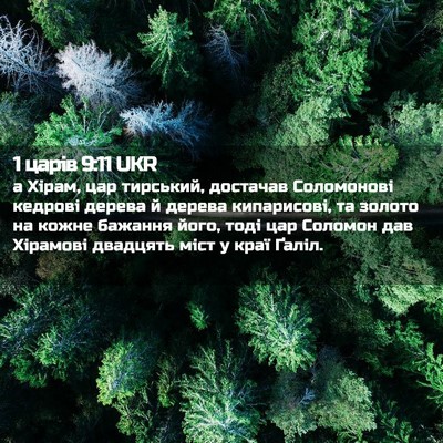 Picture 02 - 1 царів 9:11 UKR - а Хірам, цар тирський, - Bible Verse Picture