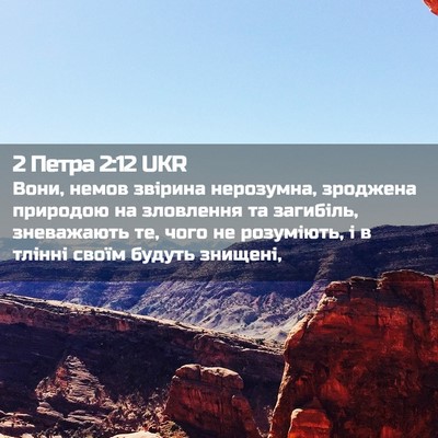 Picture 02 - 2 Петра 2:12 UKR - Вони, немов звірина - Bible Verse Picture