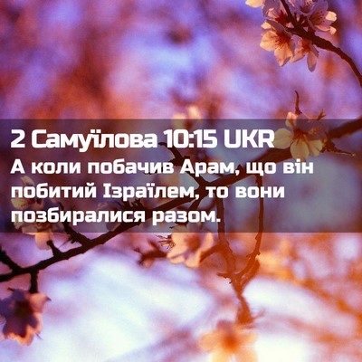 Picture 02 - 2 Самуїлова 10:15 UKR - А коли побачив Арам, що він - Bible Verse Picture