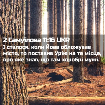 Picture 02 - 2 Самуїлова 11:16 UKR - І сталося, коли Йоав - Bible Verse Picture