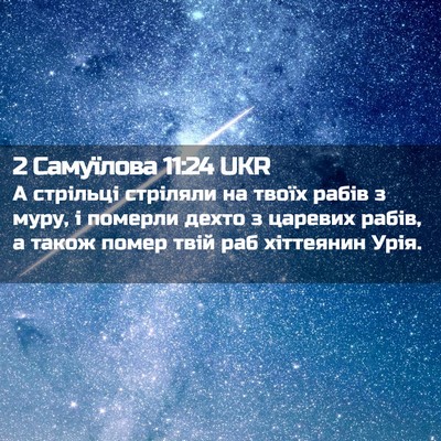 Picture 02 - 2 Самуїлова 11:24 UKR - А стрільці стріляли на - Bible Verse Picture