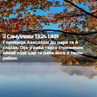 Picture 02 - 2 Самуїлова 13:24 UKR - І прийшов Авесалом до царя - Bible Verse Picture