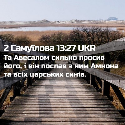 Picture 02 - 2 Самуїлова 13:27 UKR - Та Авесалом сильно просив - Bible Verse Picture