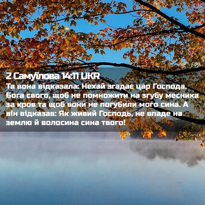 Picture 02 - 2 Самуїлова 14:11 UKR - Та вона відказала: Нехай - Bible Verse Picture