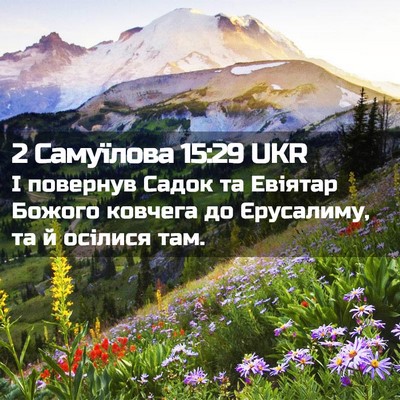 Picture 02 - 2 Самуїлова 15:29 UKR - І повернув Садок та - Bible Verse Picture