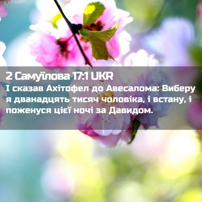 Picture 02 - 2 Самуїлова 17:1 UKR - І сказав Ахітофел до - Bible Verse Picture