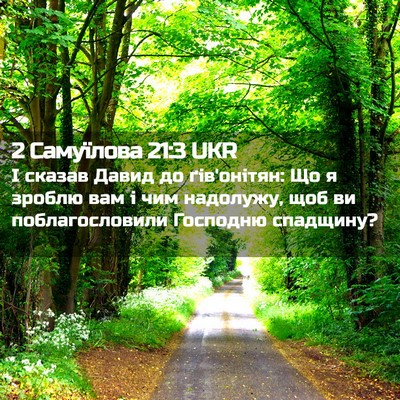 Picture 02 - 2 Самуїлова 21:3 UKR - І сказав Давид до - Bible Verse Picture