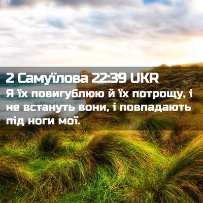Picture 02 - 2 Самуїлова 22:39 UKR - Я їх повигублюю й їх - Bible Verse Picture