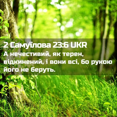 Picture 02 - 2 Самуїлова 23:6 UKR - А нечестивий, як терен, - Bible Verse Picture