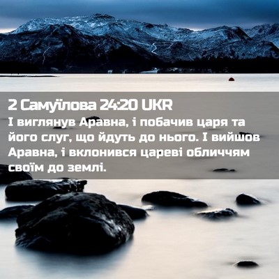 Picture 02 - 2 Самуїлова 24:20 UKR - І виглянув Аравна, і - Bible Verse Picture