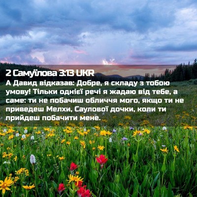 Picture 02 - 2 Самуїлова 3:13 UKR - А Давид відказав: Добре, я - Bible Verse Picture