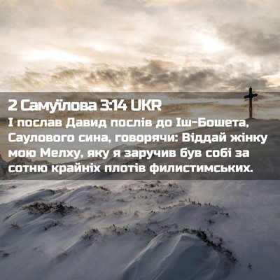 Picture 02 - 2 Самуїлова 3:14 UKR - І послав Давид послів до - Bible Verse Picture