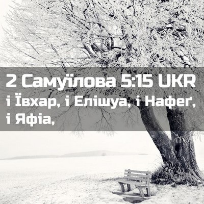 Picture 02 - 2 Самуїлова 5:15 UKR - і Ївхар, і Елішуа, і Нафеґ, і - Bible Verse Picture