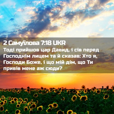 Picture 02 - 2 Самуїлова 7:18 UKR - Тоді прийшов цар Давид, і - Bible Verse Picture